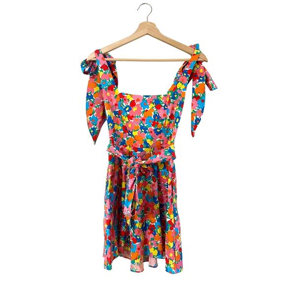 Show Me Your Mumu Claire Mini Dress in Bright Begonias XS NWT - Picture 4 of 7